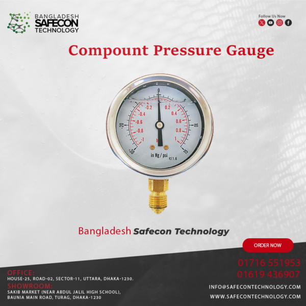 Compount Pressure Gauge Compount Pressure Gauge - Safecon Technology
